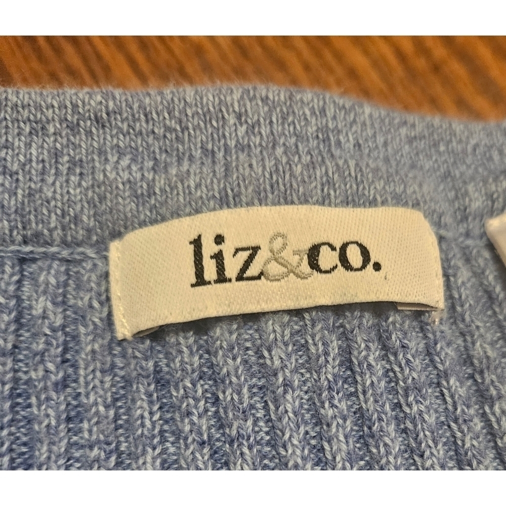 Liz & Co. Square Neck Ribbed Sweater - Picture 7 of 8
